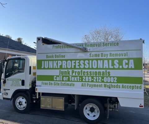 junk professionals truck is parked in Hamilton