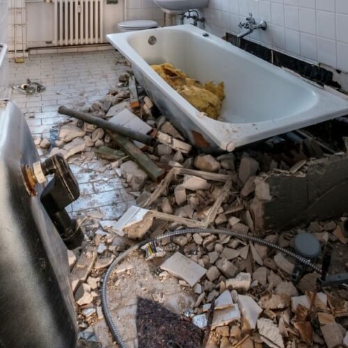 bathtub demolition by Junk Professionals