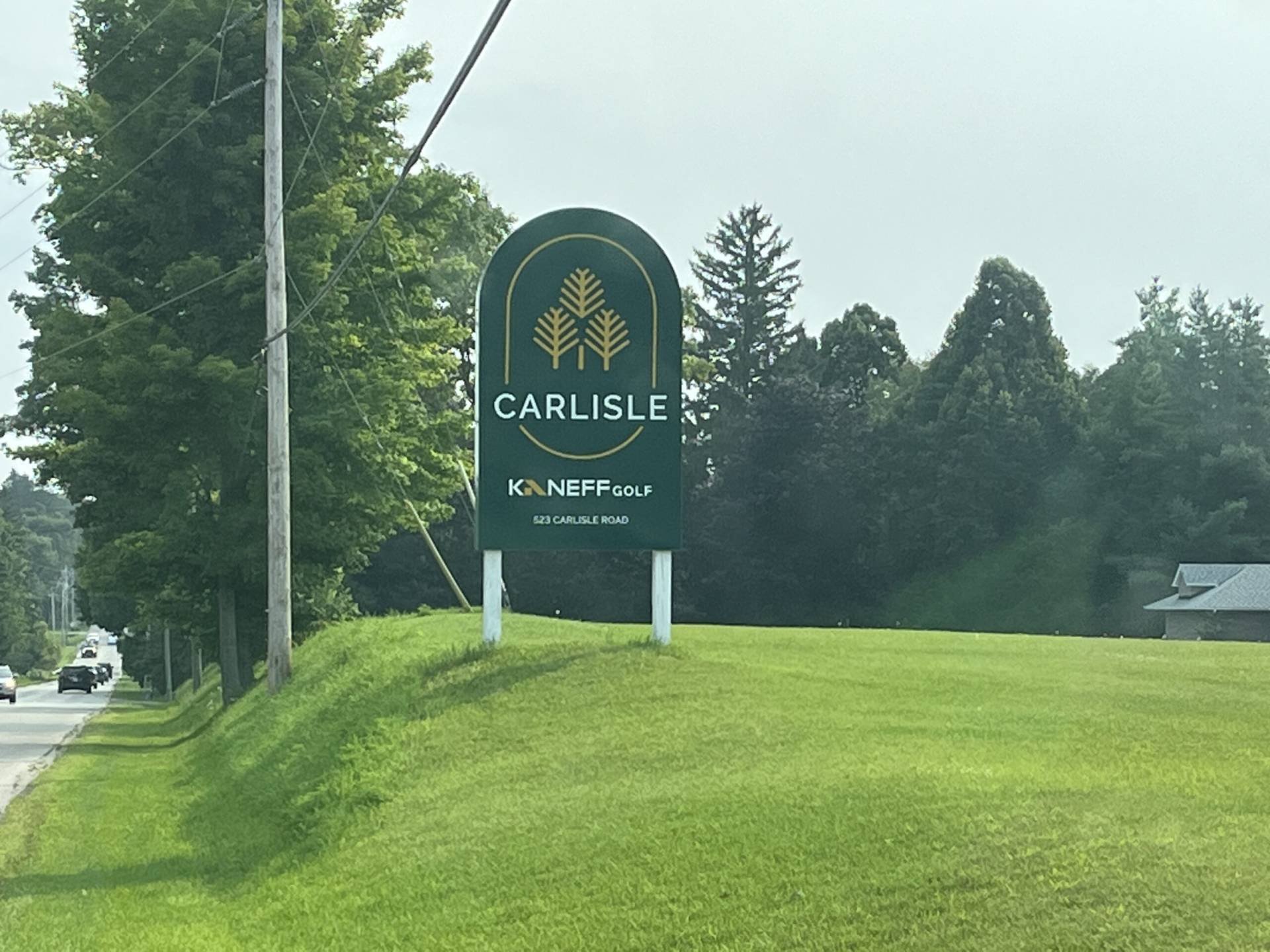 Carlisle, Hamilton golf park sign board