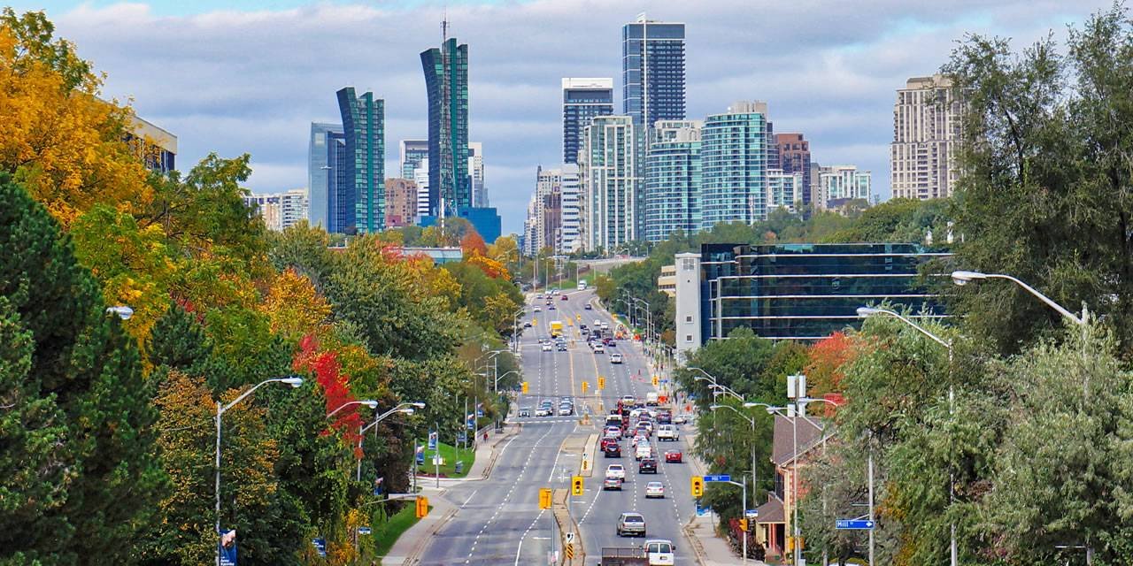 North York, Toronto highway view